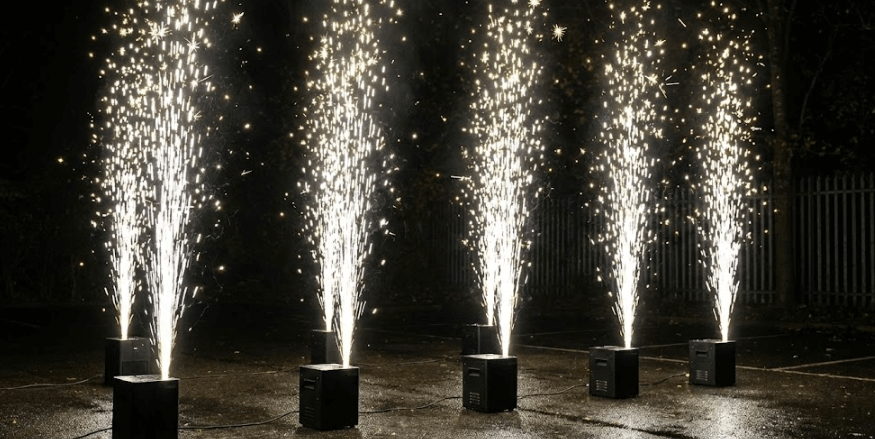 Koud vuurwerk openingsdans bruiloft Gelderland