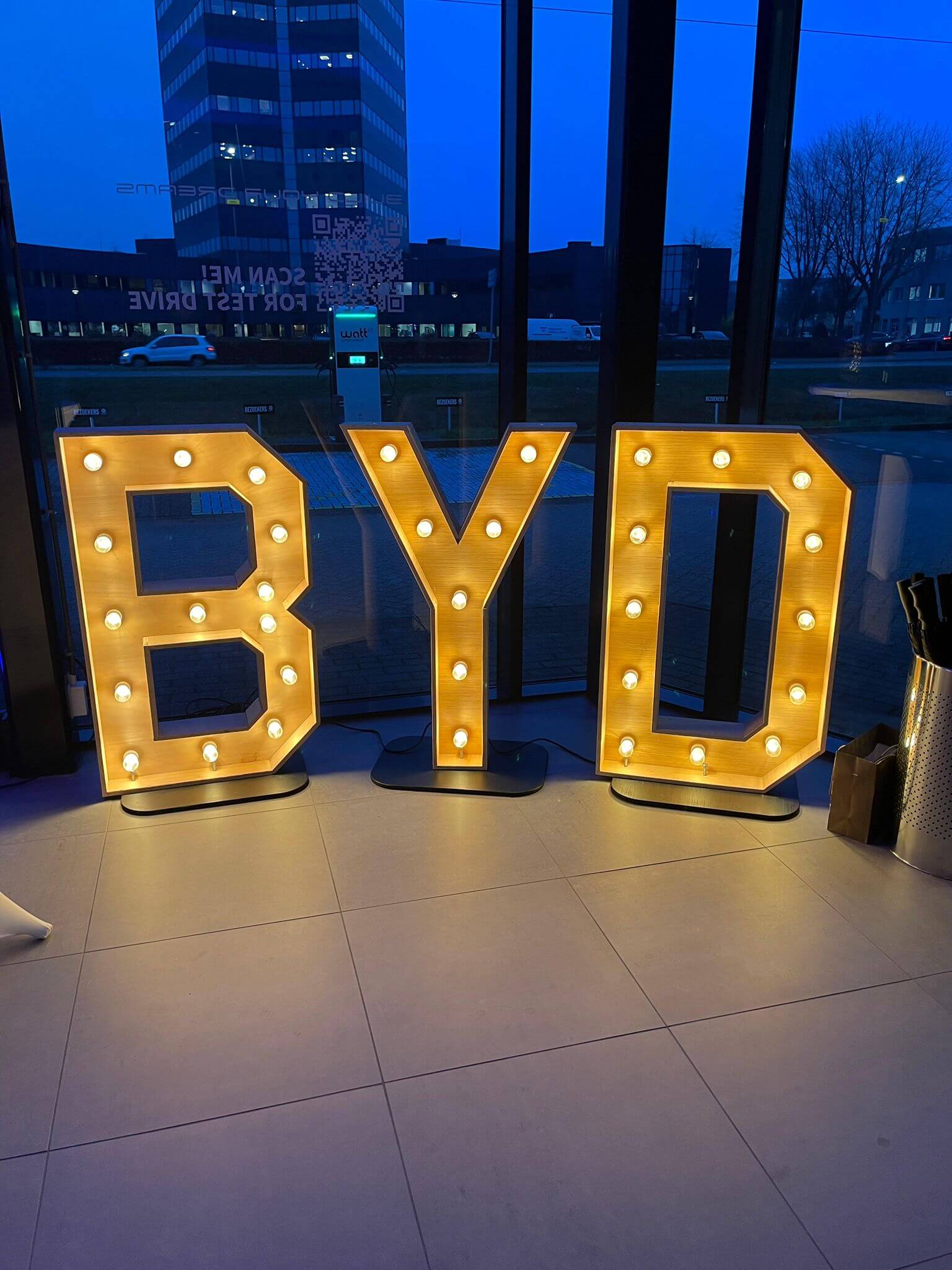 LED lichtletters decoratie bruiloft
