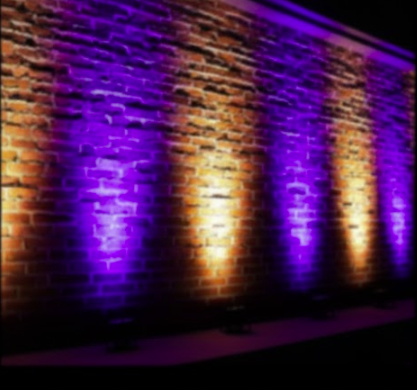 Uplights kleurverlichting feestzaal